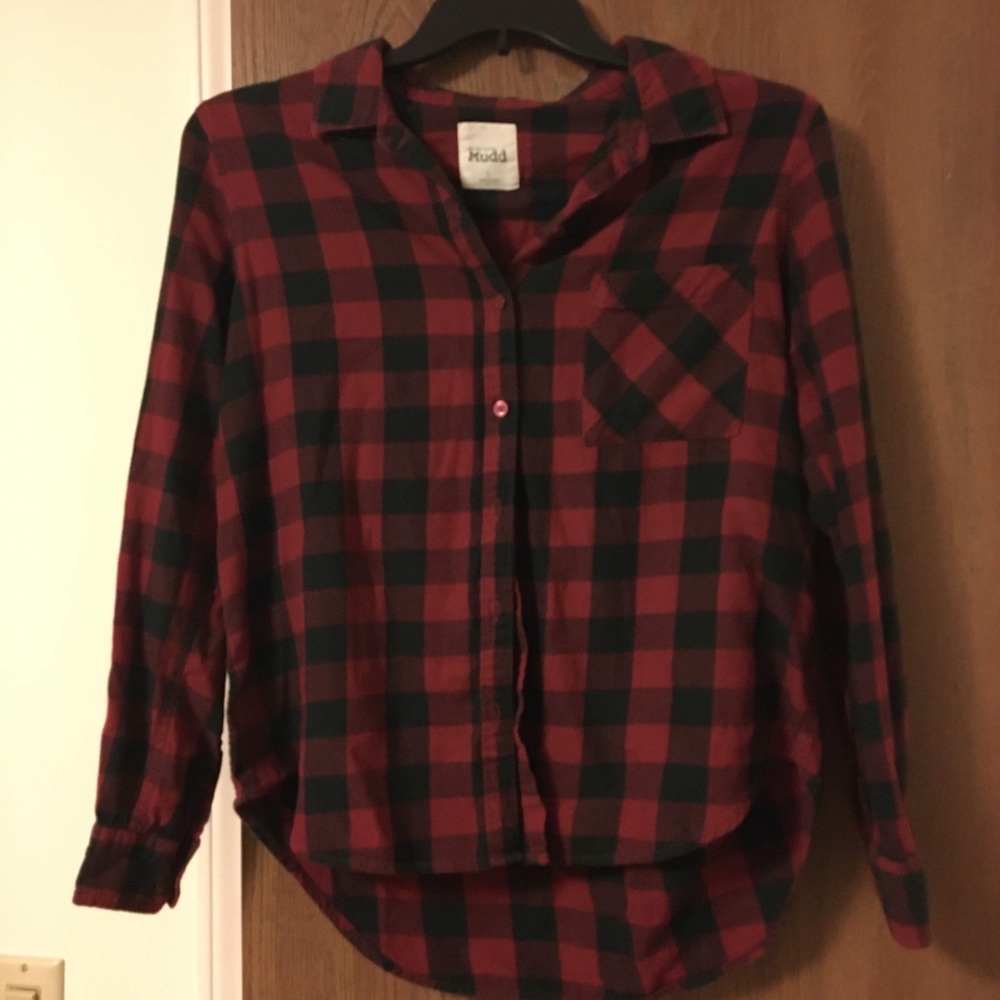 Mudd Red and Black Flannel